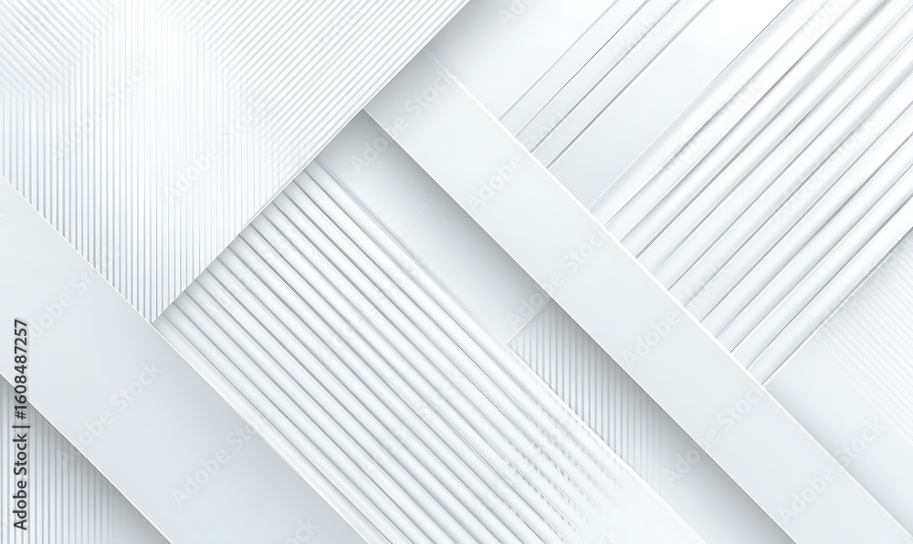 Obraz premium Geometric white abstract background with stripes