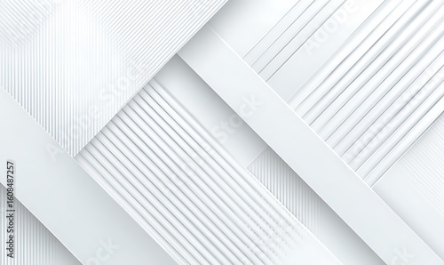 Geometric white abstract background with stripes