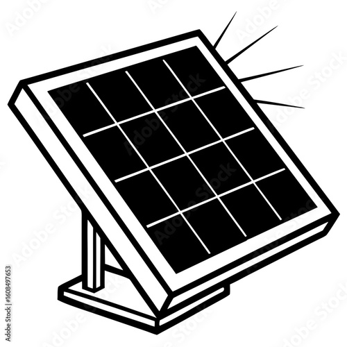 solar panel isolated on white