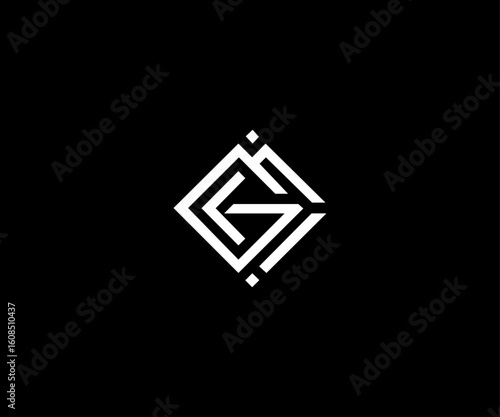 GC letter minimal clean modern  logo