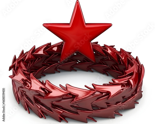Red Star 3D Illustration