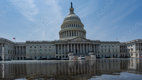 Washington DC skyline. Senate and House USA building. USA government seat in District of Columbia. The Capitol building. Congress in Washington, DC. The Capitol in Washington, DC landmark.