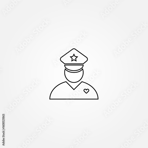police icon symbol illustration vector eps10 logo template design
