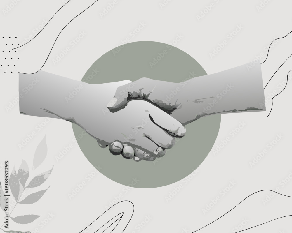 Fototapeta premium handshake between two businessmen