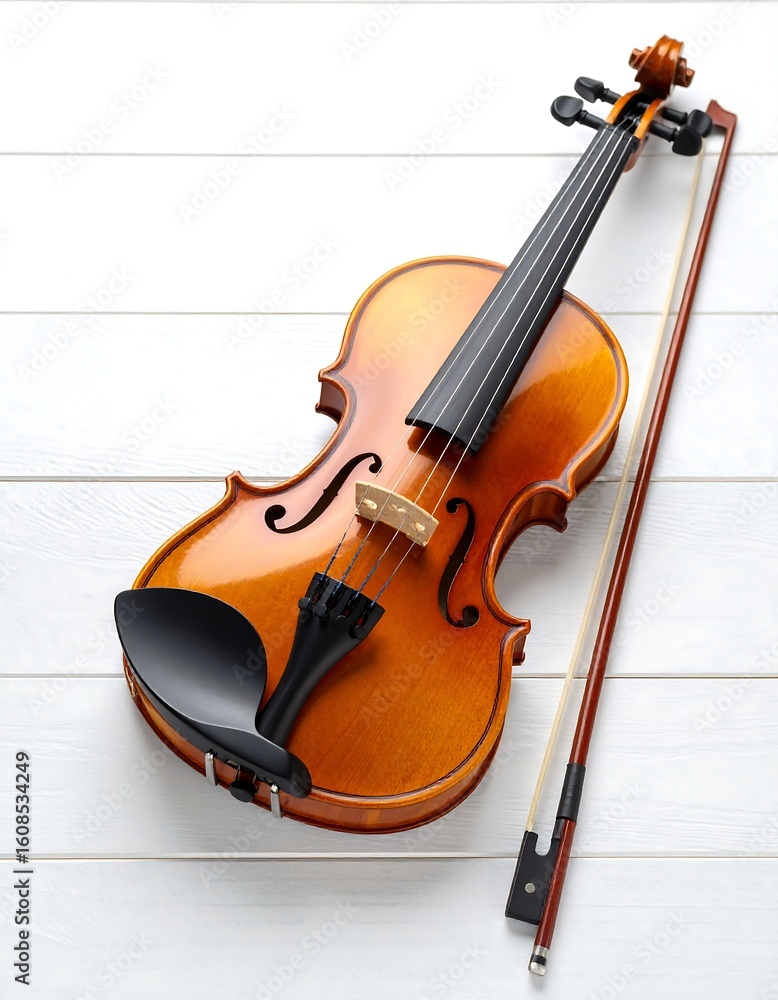 Fototapeta premium Violin on white background (1)