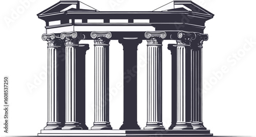 Engraving ancient columns