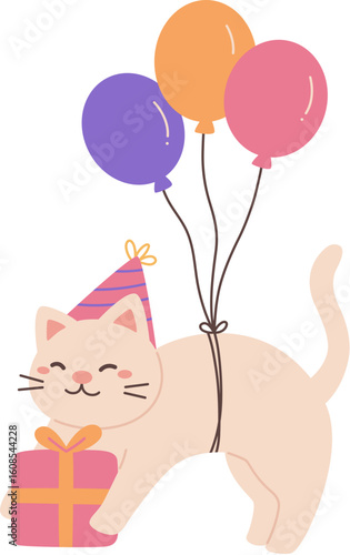 Animal birthday cat

