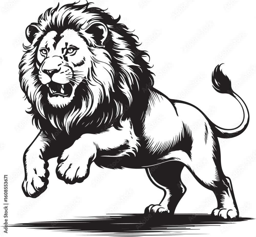 Regal lion head vector illustration, a powerful wild cat mammal perfect for logos or tattoos Regal lion head vector illustration, a powerful wild cat mammal perfect for logos or tattoos
