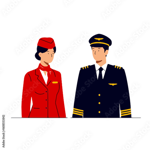 pilots and flight attendants