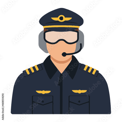 Vector illustration of pilot