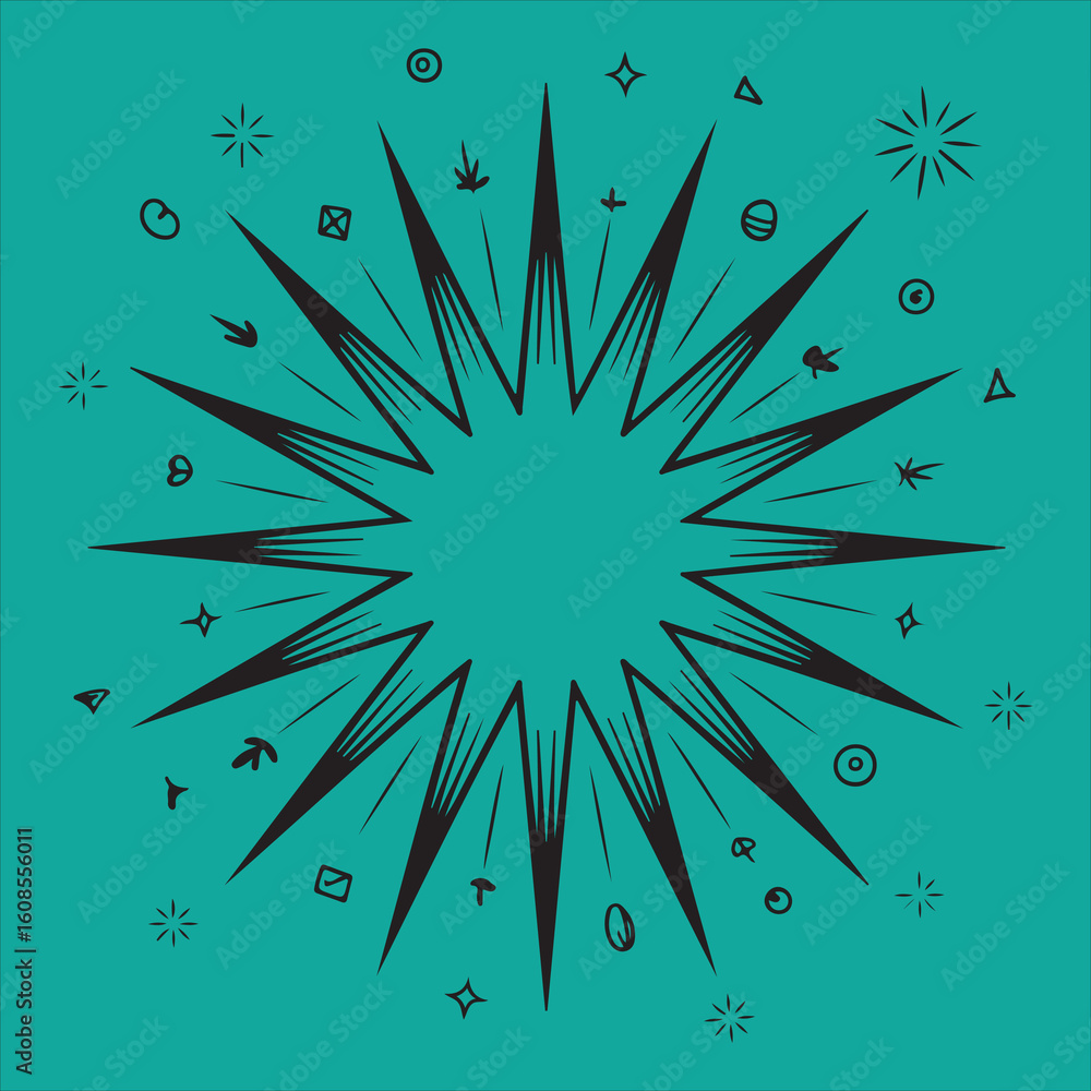 Obraz premium Abstract geometric design with vibrant color palette and clean lines