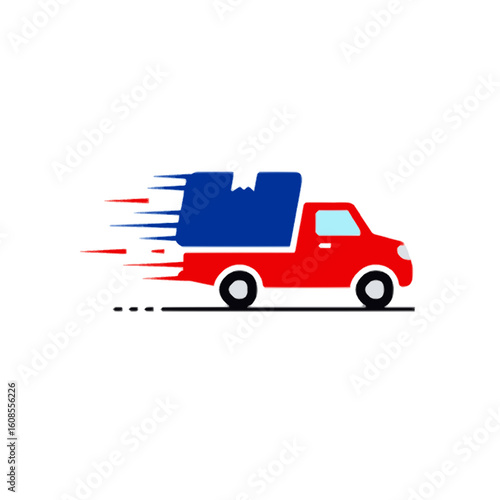 vector illustration of pick up delevery