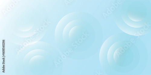 Soft Blue Abstract Background With Gradient Circles and Smooth Shapes