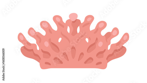 Illustration of pink coral reef marine life ocean sea underwater nature wildlife aquatic ecosystem design element