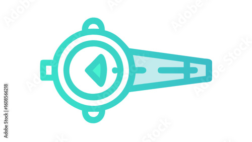 Find the best whistle vector icon for sports coaching safety and emergency situations with modern design