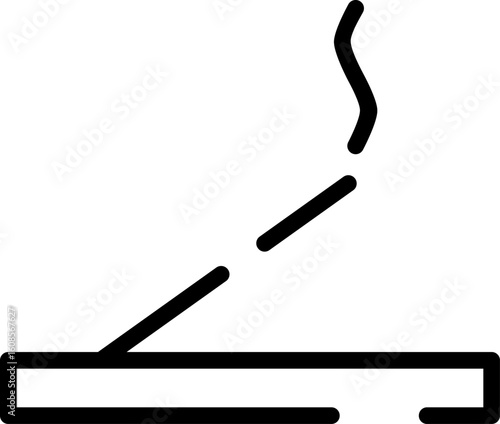 Minimalistic Modern Rounded Outline Joss Stick Icon