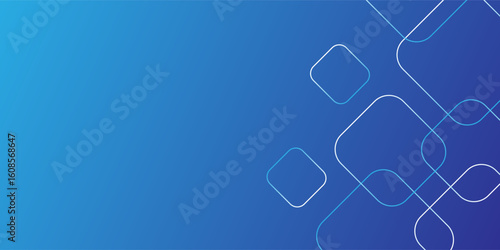 Modern blue gradient background with abstract rounded square outlines, ideal for technology themes, business presentations, and digital designs.