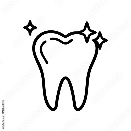 A clean and bright molar illustrated, symbolizing dental hygiene and oral care. Showcasing health and freshness.
