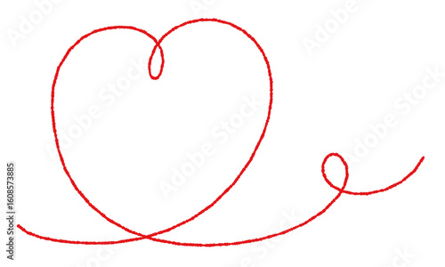 手書きハートのかわいいフレーム（デコボコの線）