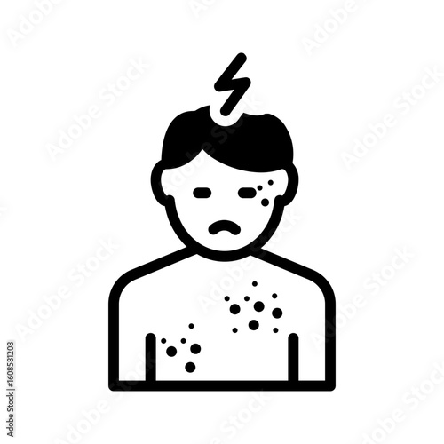 Vector multi color icon for Affected