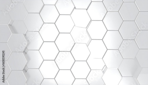 Abstract geometric pattern of hexagons