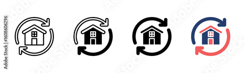 Redevelopment icon sheet multiple style collection