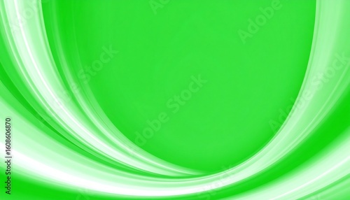 Abstract green curves, bright, light streaks