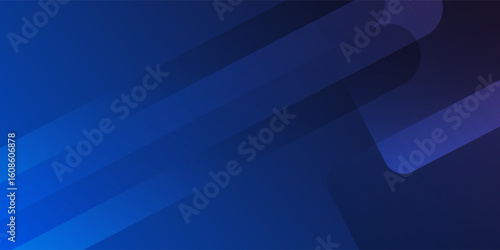 Abstract blue background with glowing geometric lines. Modern blue gradient square shape design. Futuristic technology concept. Suit for brochure, corporate, website, poster, banner