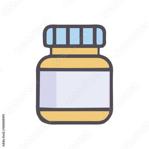 glass jar on a white background