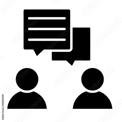 Client Meeting  Icon Element For Design
