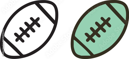 Vector Illustration of American Footballs.