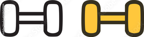 Dumbbell Icon Set for Fitness.