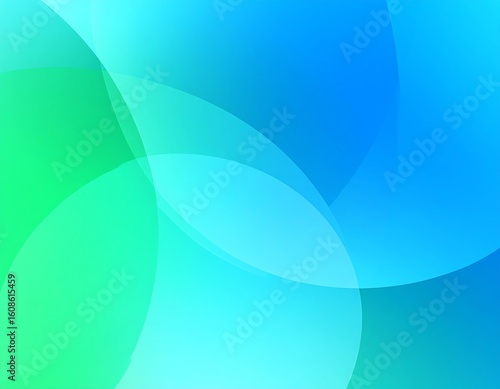 Abstract background with overlapping, translucent teal, blue, and green ovals