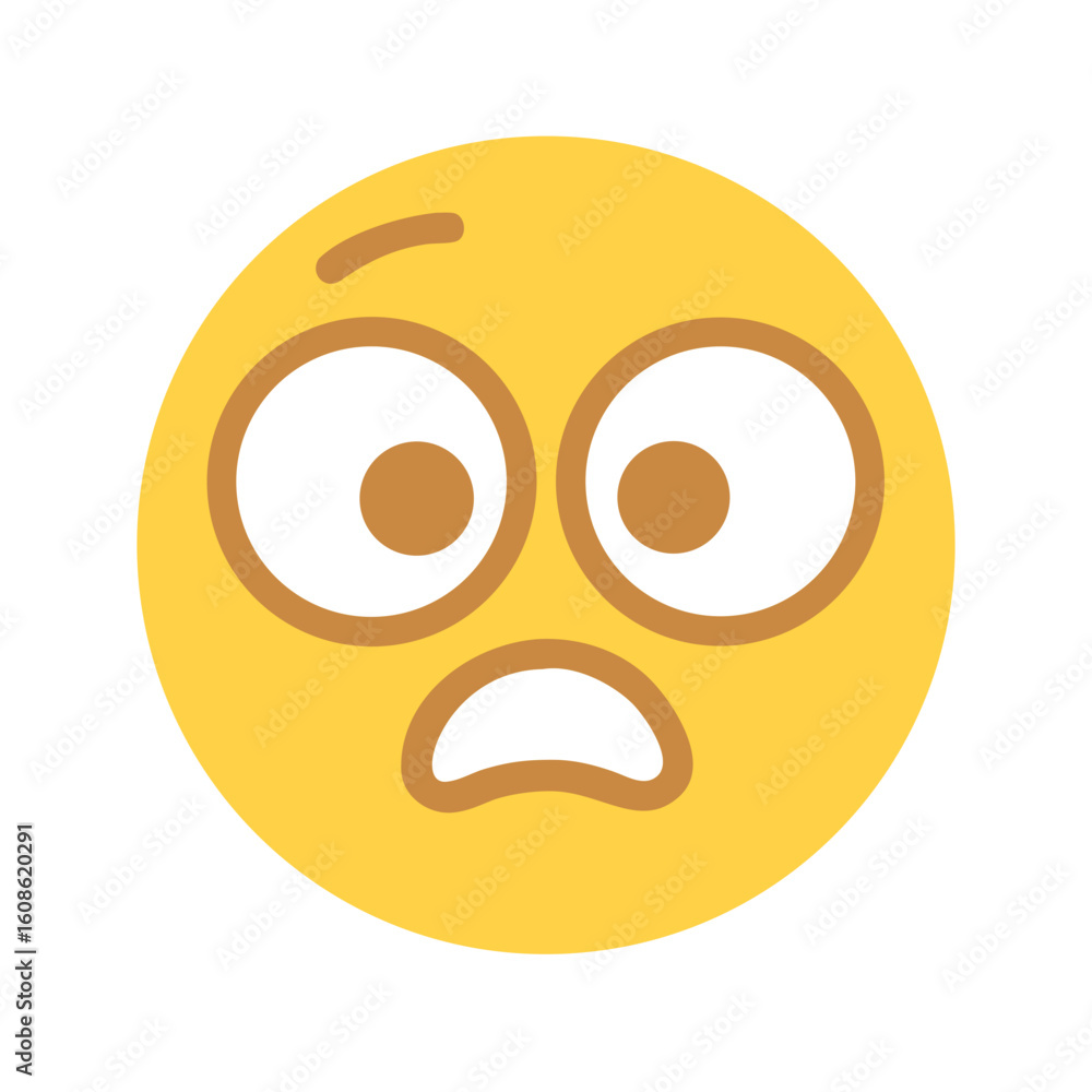 Fototapeta premium Editable scared face expression emoticon vector icon. Part of a big icon set family. Part of a big icon set family. Perfect for web and app interfaces, presentations, infographics, ... See More