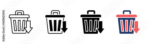 Reduction icon sheet multiple style collection