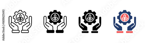 Conservation icon sheet multiple style collection