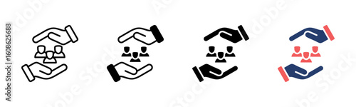 Social icon sheet multiple style collection