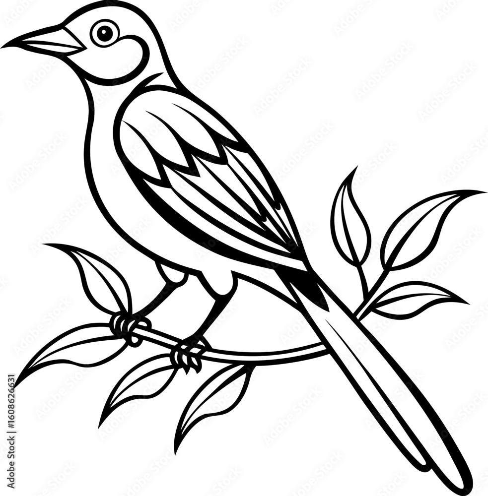 Naklejka premium vector illustration of a bird