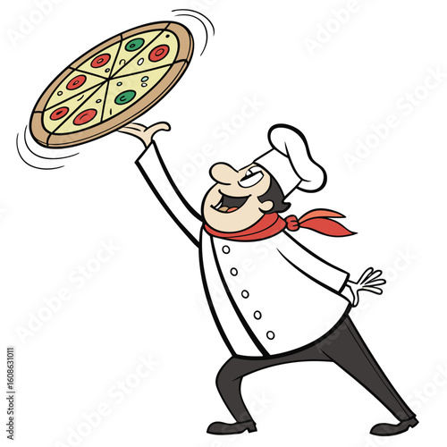chef with pizza