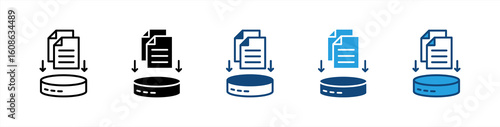 Data Collection icon set multiple style collection
