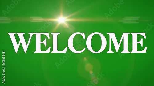 Green screen welcome animation