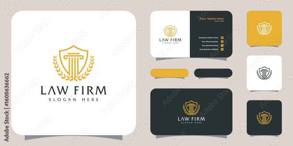 Fototapeta premium law firm logo design vector