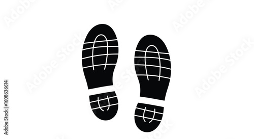 Footprints left behind after walking on an unseen surface representing a journey and its lasting impact