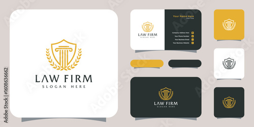 law firm logo design vector