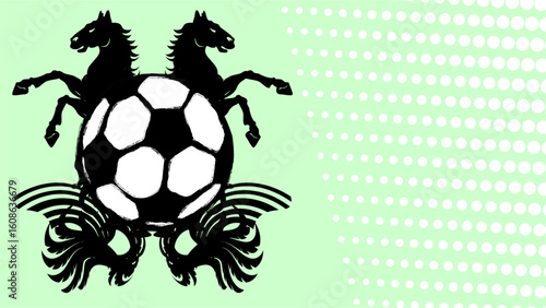 soccer futbol tattoo background illustration in vector art