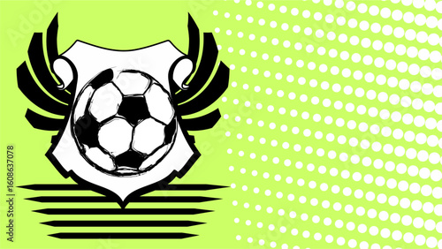soccer futbol tattoo background illustration in vector art