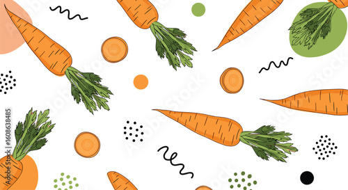 A vibrant organic vegetable harvest featuring fresh carrots and leafy greens awaiting culinary preparation