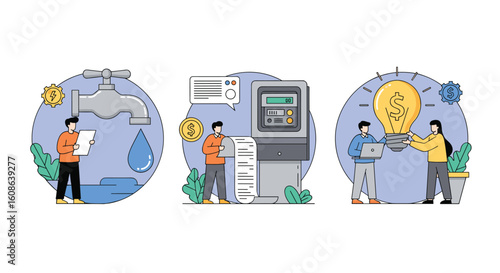Managing household utilities paying bills for water electricity and gas services efficiently