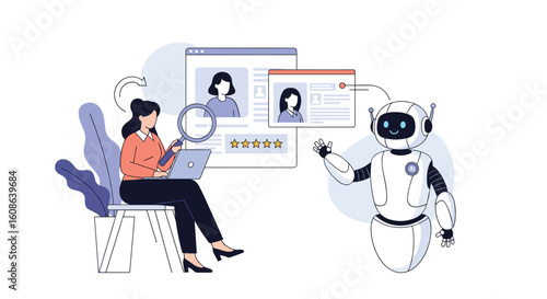Automated recruitment process driven by artificial intelligence transforming human resources and candidate selection significantly