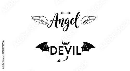 Embrace the duality of your nature with these elegant angel and devil inspired designs perfect for expressing your inner spirit and personal style